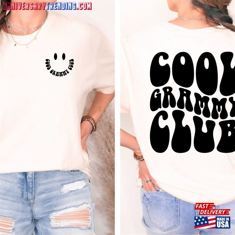 Cool Grammy Club Grandma Shirt T-Shirt For Women Unisex Classic – Bipubunny Store