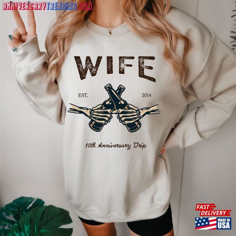 Couple Anniversary Gift Custom Sweatshirts Crewneck Sweatshirt Couples Matching Bachelorette Merch Bridal Party Sweater Br27sw T-Shirt Unisex – Bipubunny Store