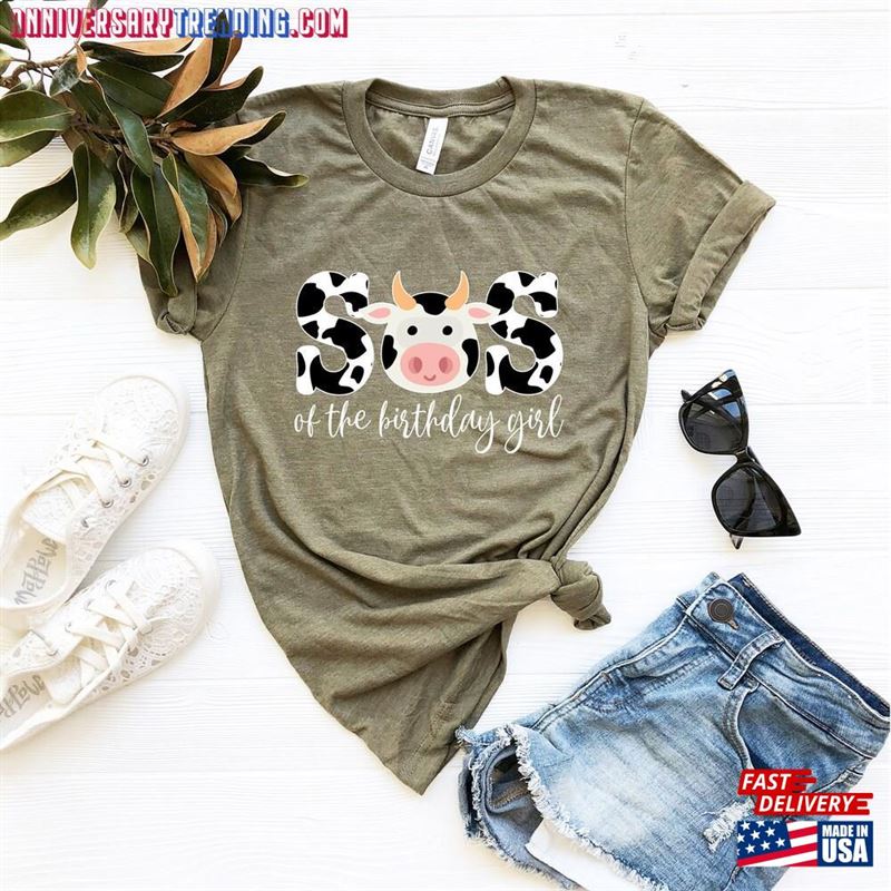 Cow Family Birthday T-Shirt Girl Boy Classic Sweatshirt – Bipubunny Store