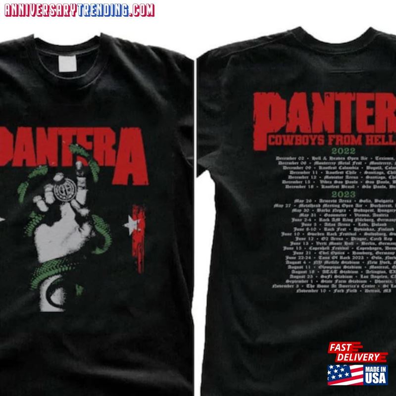 Cowboy From The Hell Tour 2023 Shirt Pantera Band For Fan Metal Rock Concert Sweatshirt Classic – Bipubunny Store