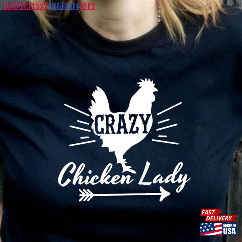 Crazy Chicken Lady Shirt Farm Sweatshirt Unisex – Bipubunny Store