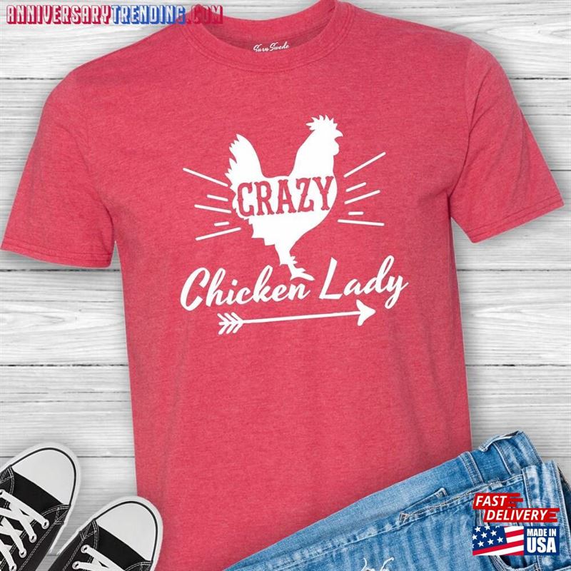 Crazy Chicken Lady Shirt Farm Sweatshirt Unisex – Bipubunny Store