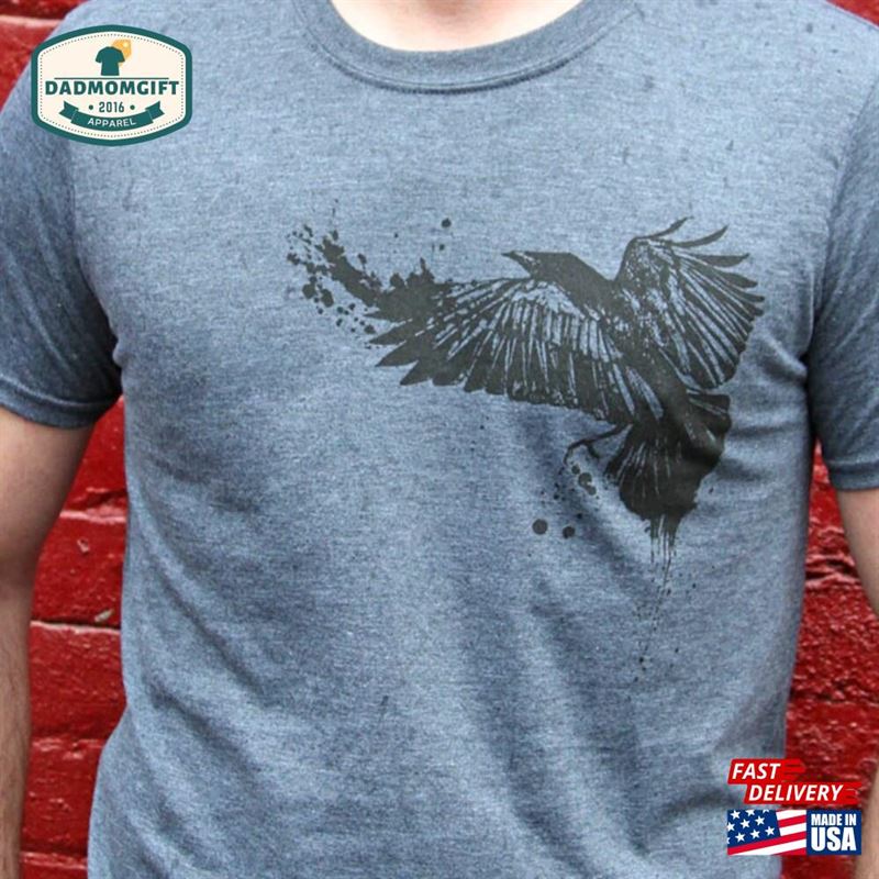 Crow Graphic Men’s T-Shirt Eco Friendly Raven Unisex Shirt Sweatshirt