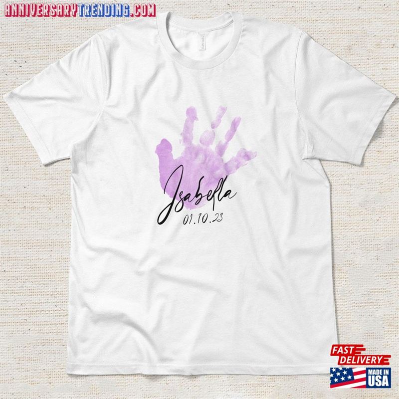 Custom Baby Handprint Shirt Personalized Mother’s Day Gift Sweatshirt Unisex – Bipubunny Store