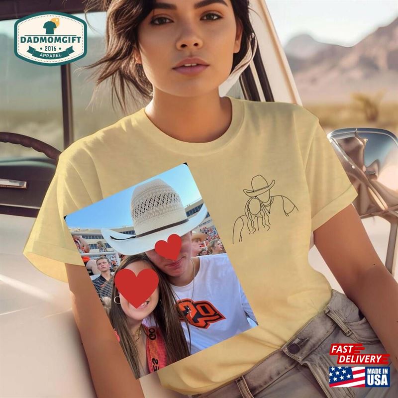 Custom Bella Canvas T-Shirt With Portrait From Photo Shirt Matching Shirts Classic