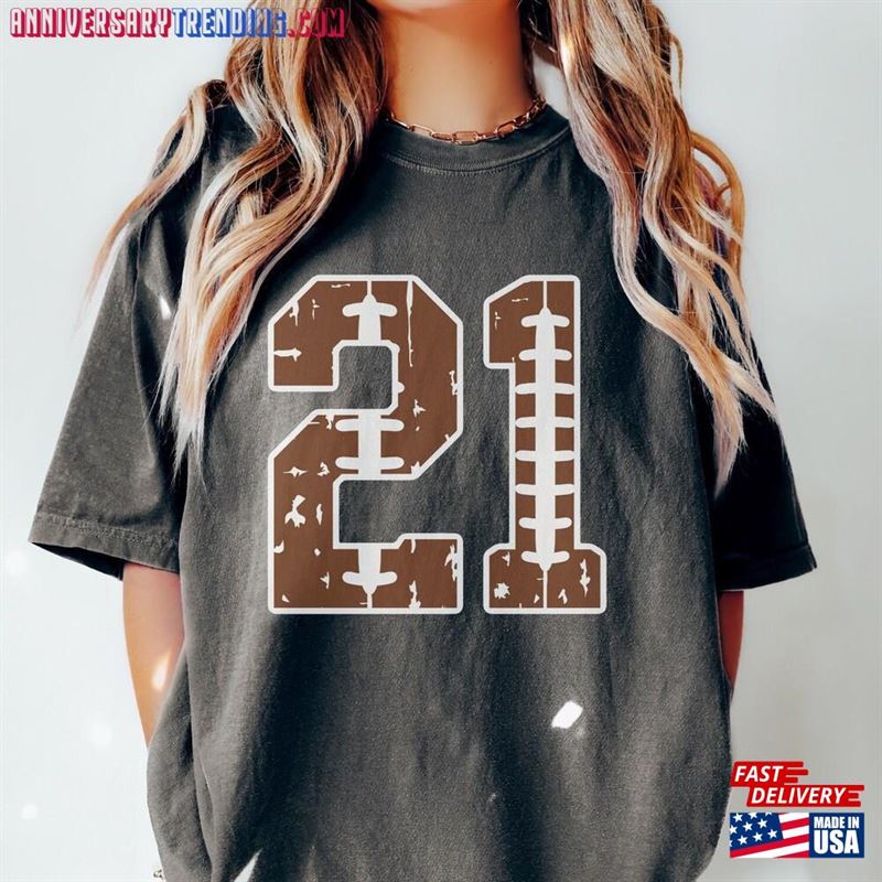 Custom Football Number Shirt Comfort Colors Personalized Mom T Sweatshirt Unisex – Bipubunny Store