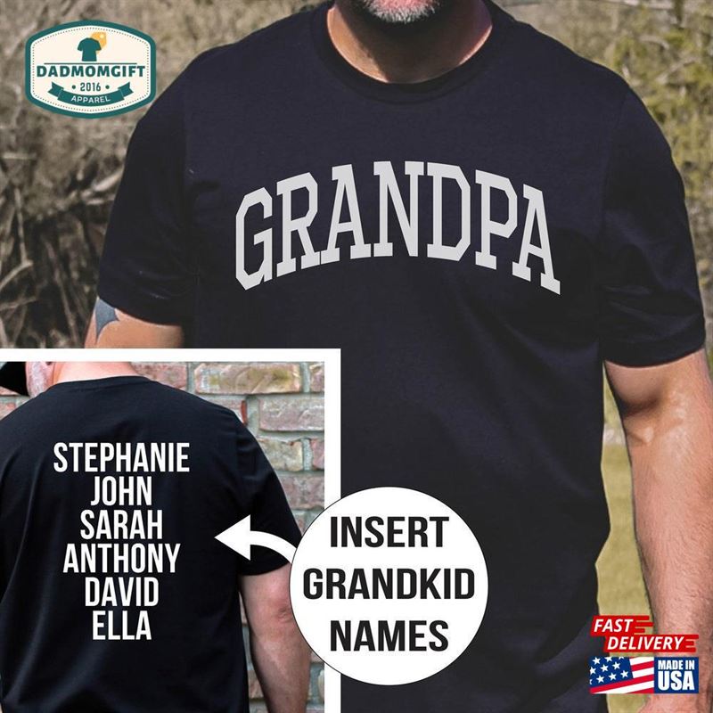 Custom Grandpa Shirt Personalized Grandkids Hoodie Classic