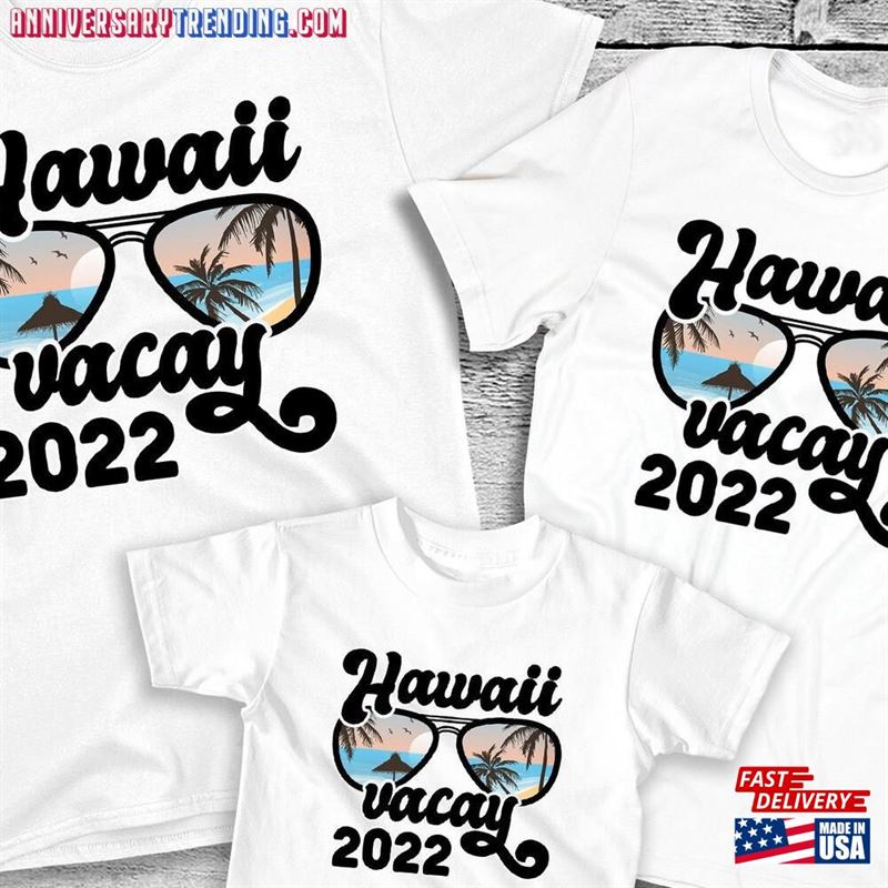 Custom Hawaii Vacay 2023 Shirt Family Matching Vacation Shirts Outfit Unisex T-Shirt – Bipubunny Store