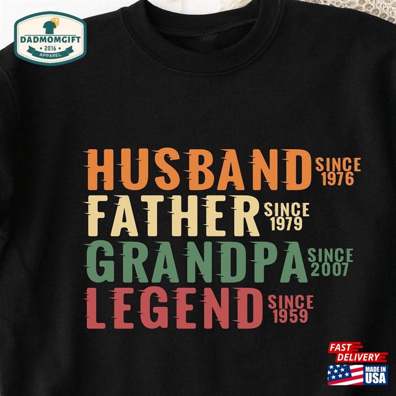 Custom Husband Shirt Personalized Father T-Shirt Funny Dad Birthday Hoodie Unisex