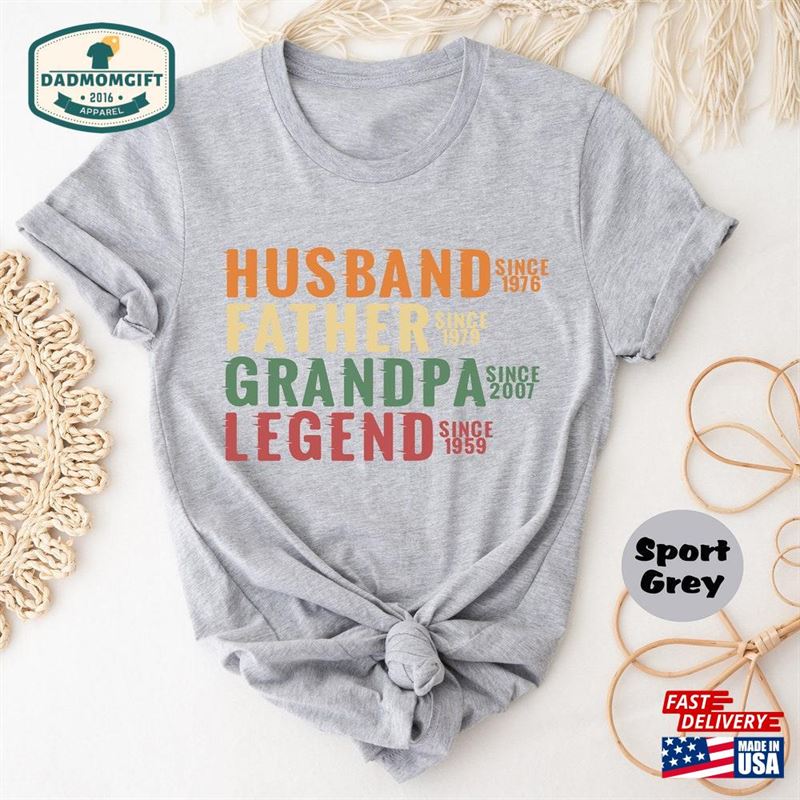 Custom Husband Shirt Personalized Father T-Shirt Funny Dad Birthday Hoodie Unisex