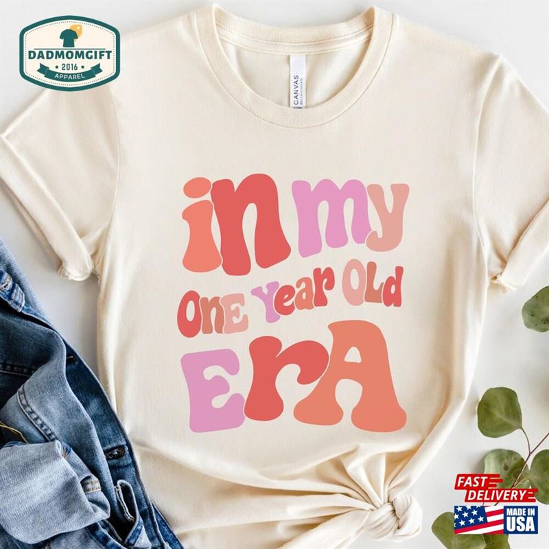 Custom In My One Year Old Era Up 70S Groovy Shirt Birthday Personalized 1St Tee Hoodie Unisex