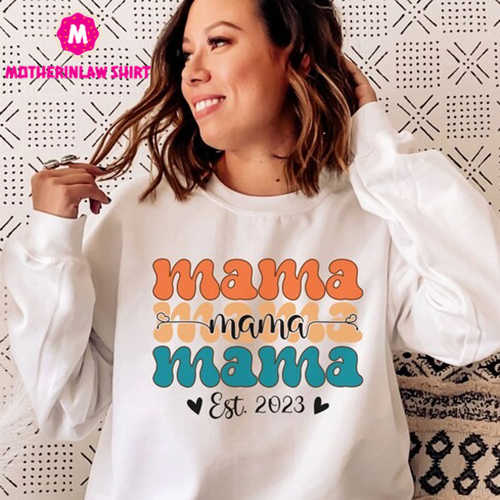 Custom Mama Sweatshirt, Retro Mama Sweatshirt, Gift For Mom, New Mom Sweatshirt, First Mothers Day Gift, New Mom Gift, Mothers Day Shirt