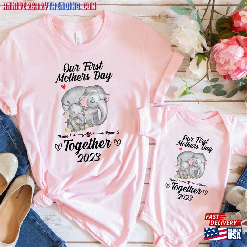 Custom Mothers Day Shirt Our First Mother’s T-Shirt Hoodie -Bipubunny Store