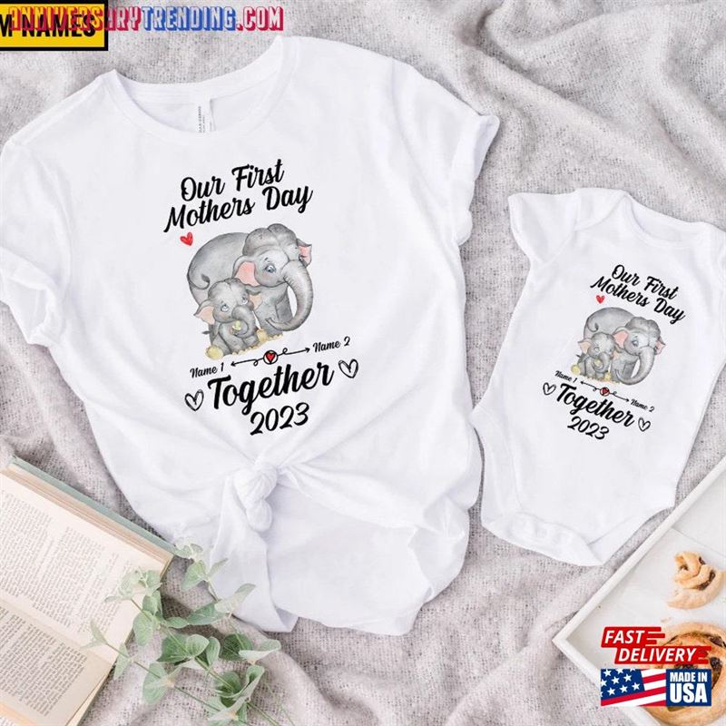 Custom Mothers Day Shirt Our First Mother’s T-Shirt Hoodie -Bipubunny Store