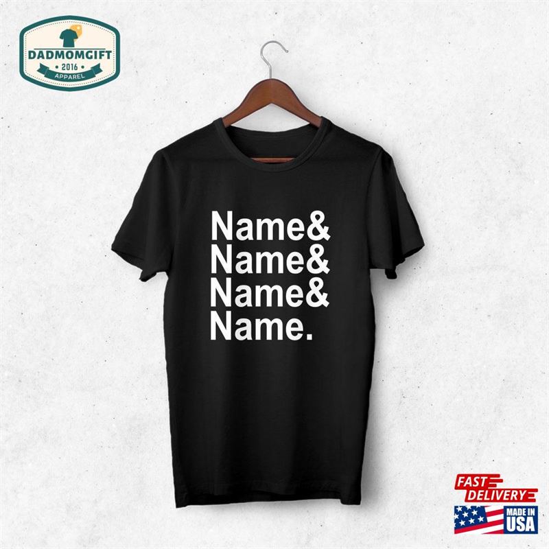 Custom Name List Shirt Personalised Tshirt Classic Sweatshirt