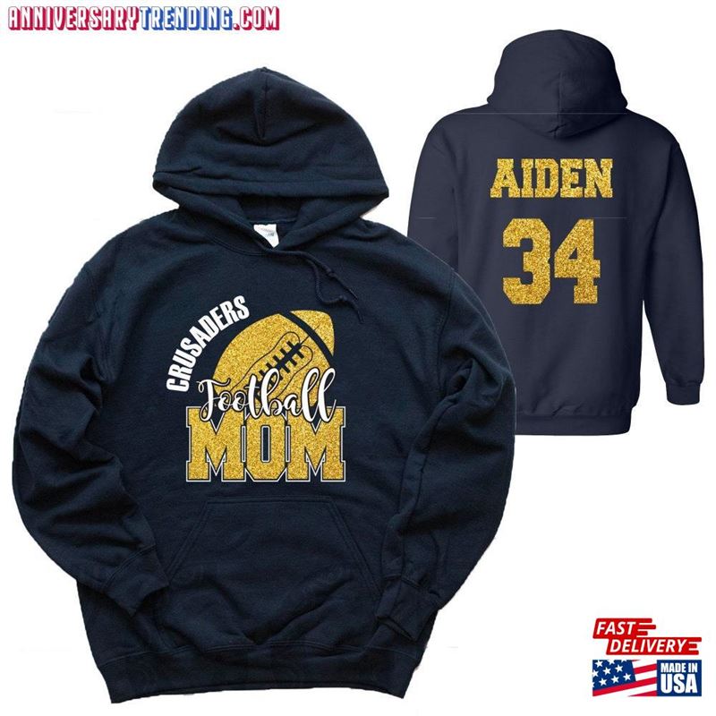 Custom Personalized Football Mom Women’s Unisex Heavy Blend Cotton Hooded Sweatshirt By Gildan Amazing Spirit Wear Great Quality Hoodie – Bipubunny Store