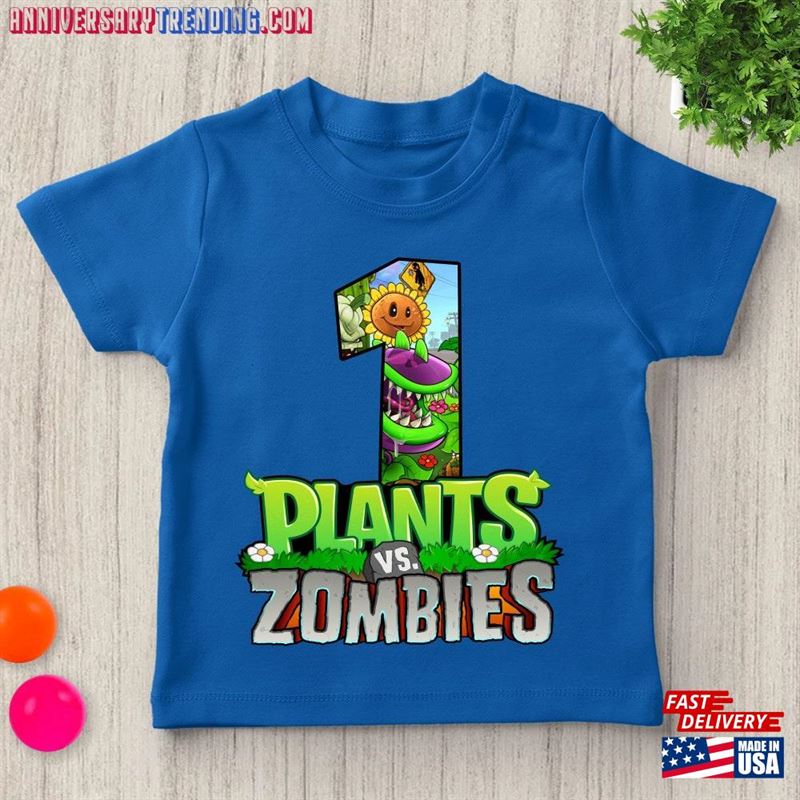 Custom Plant Vs Zombies Number Shirts Personalized Birthday Gift Cute Party Unisex Hoodie – Bipubunny Store