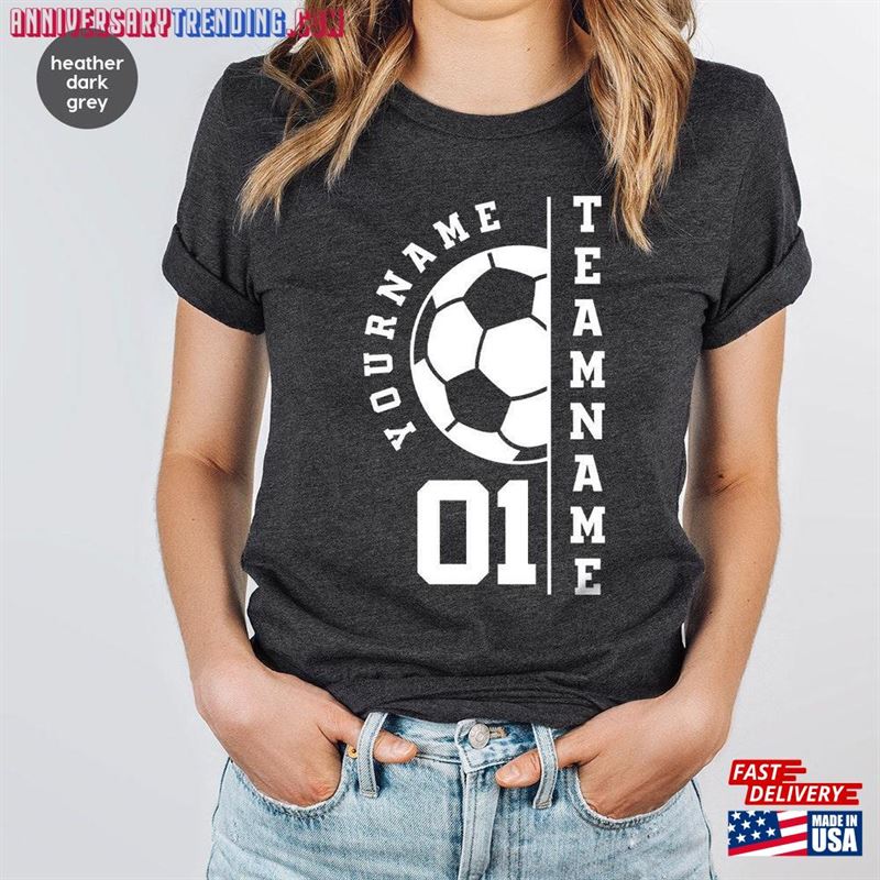 Custom Soccer Shirt Personalized Gifts Mom T-Shirt Classic – Bipubunny Store