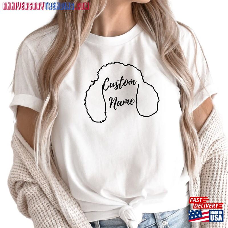 Custom T-Shirt For Poodle Dog Mom Ears In Pocket Personalized Name Sweatshirt Hoodie – Bipubunny Store