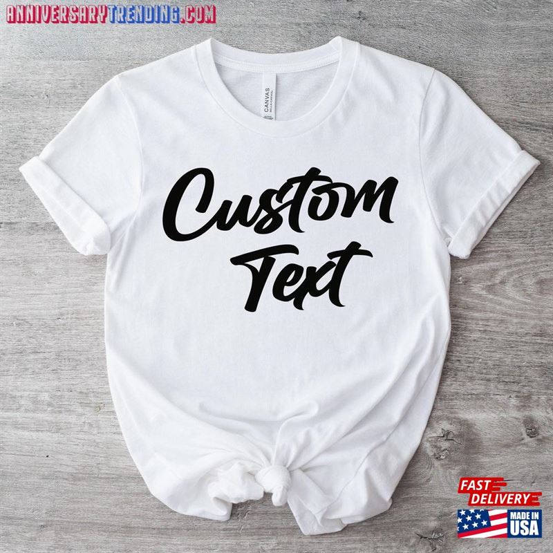 Custom Text Art Personalized Shirt Gift Customized T-Shirt Classic – Bipubunny Store