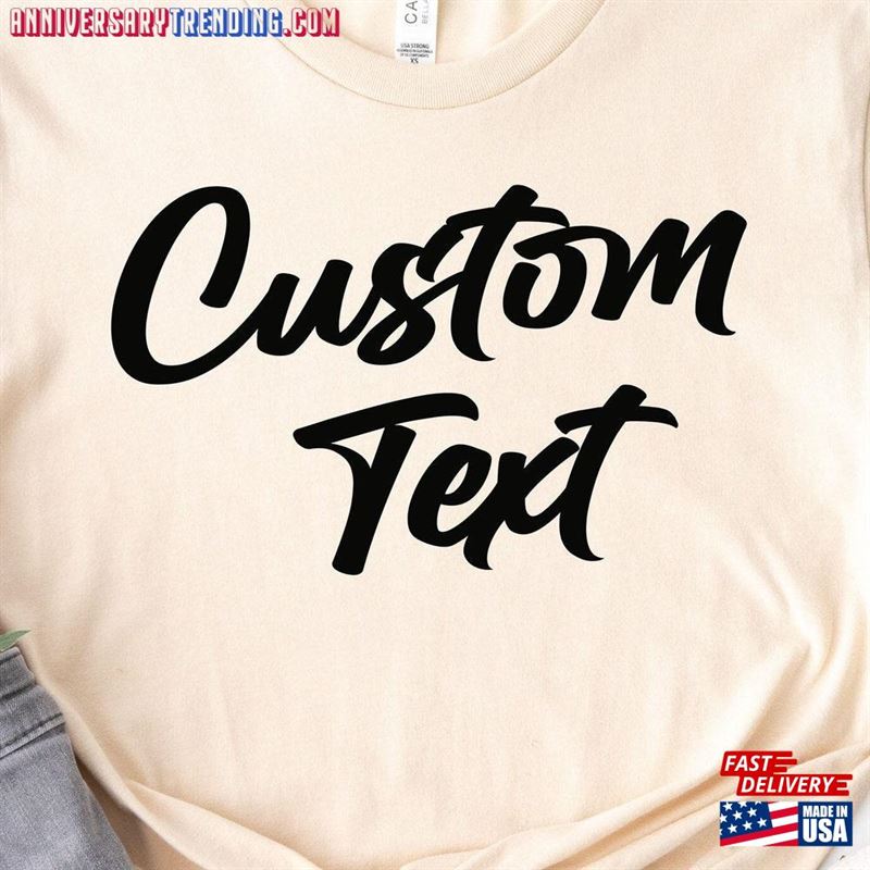 Custom Text Art Personalized Shirt Gift Customized T-Shirt Classic – Bipubunny Store