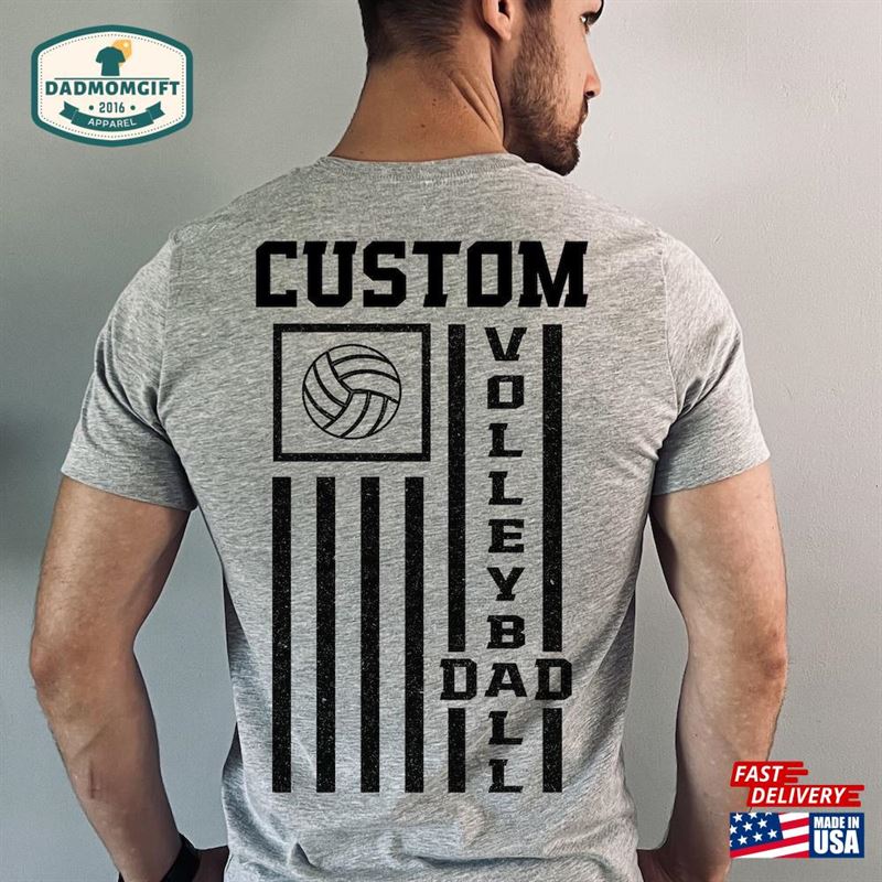 Custom Volleyball Dad Shirt Fathers Day Gift For Him T-Shirt Sweatshirt