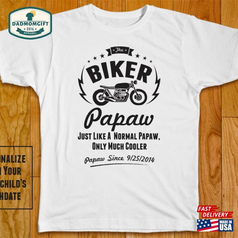 Customizable Personalizable Biker Papaw Just Like A Normal Only Much Cooler Since You Add Grandchild Sweatshirt Hoodie