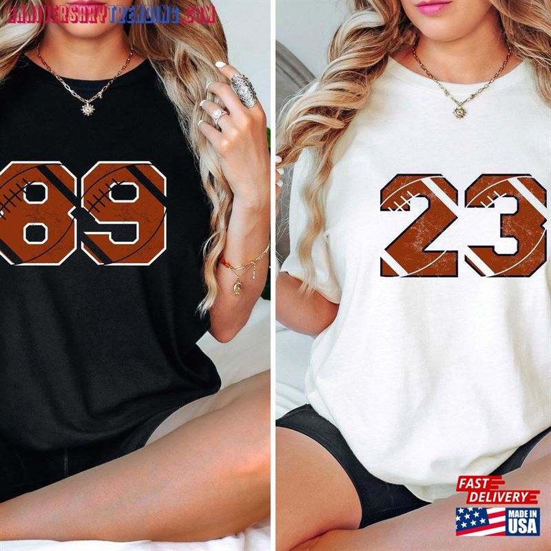 Customized Football Shirt Your Number Game Day Sweatshirt Hoodie -Bipubunny Store