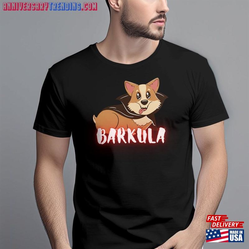 Cute Corgi Halloween Shirt Barkula Dog Happieness Classic Unisex – Bipubunny Store