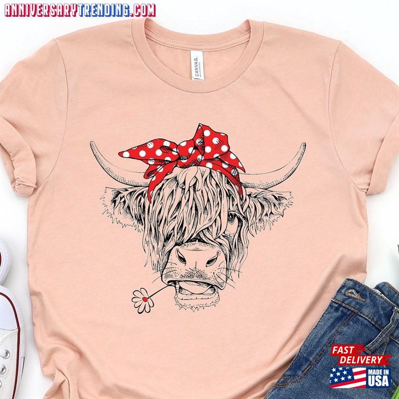 Cute Cow Shirt For Mom Highland Classic T-Shirt – Bipubunny Store