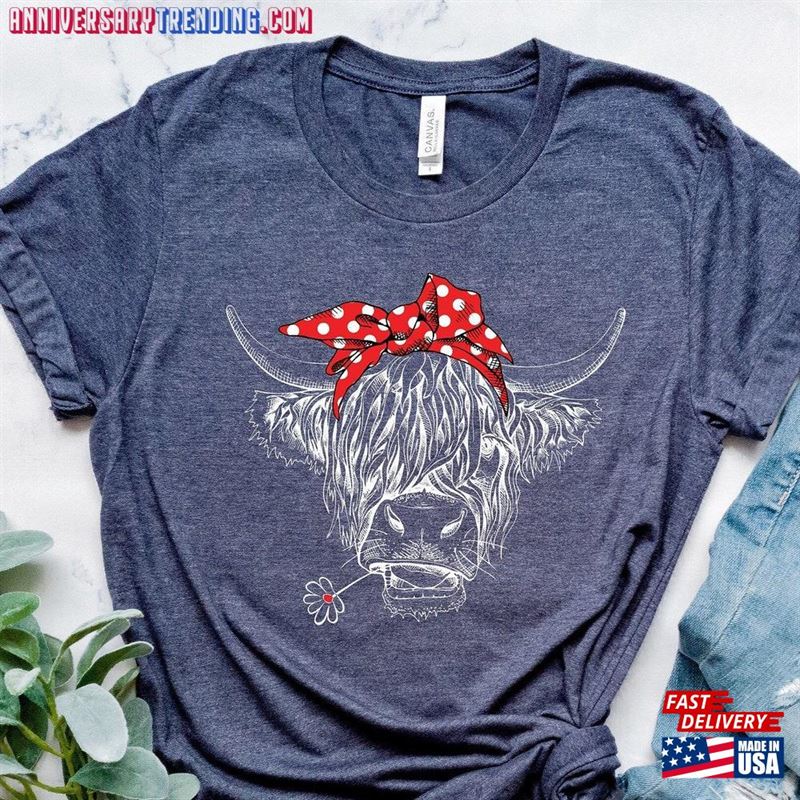 Cute Cow Shirt For Mom Highland Classic T-Shirt – Bipubunny Store