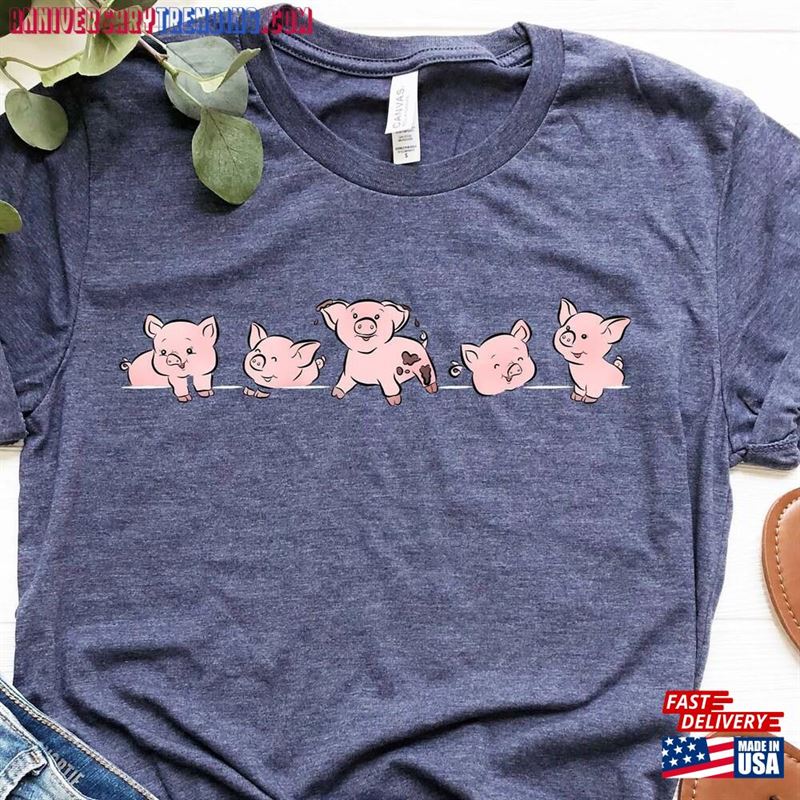 Cute Pigs Shirt Pig Graphic Tees For Women T-Shirt Classic – Bipubunny Store