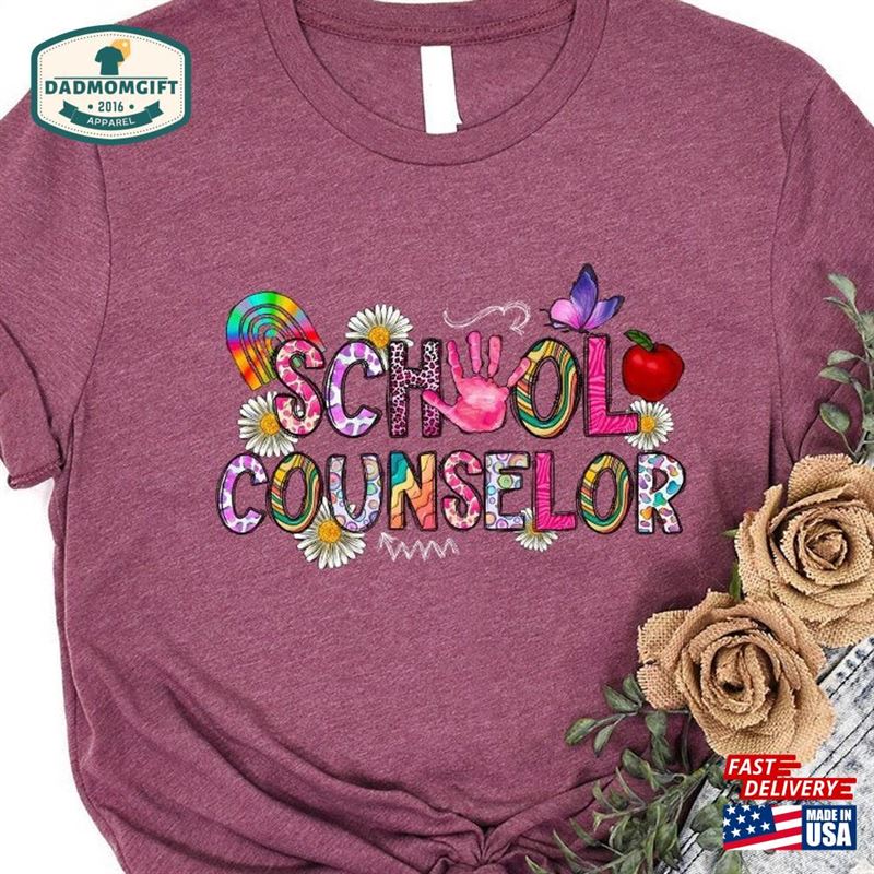 Cute School Counselor Shirt Gifts Therapy Graphic Tees Sweatshirt Hoodie