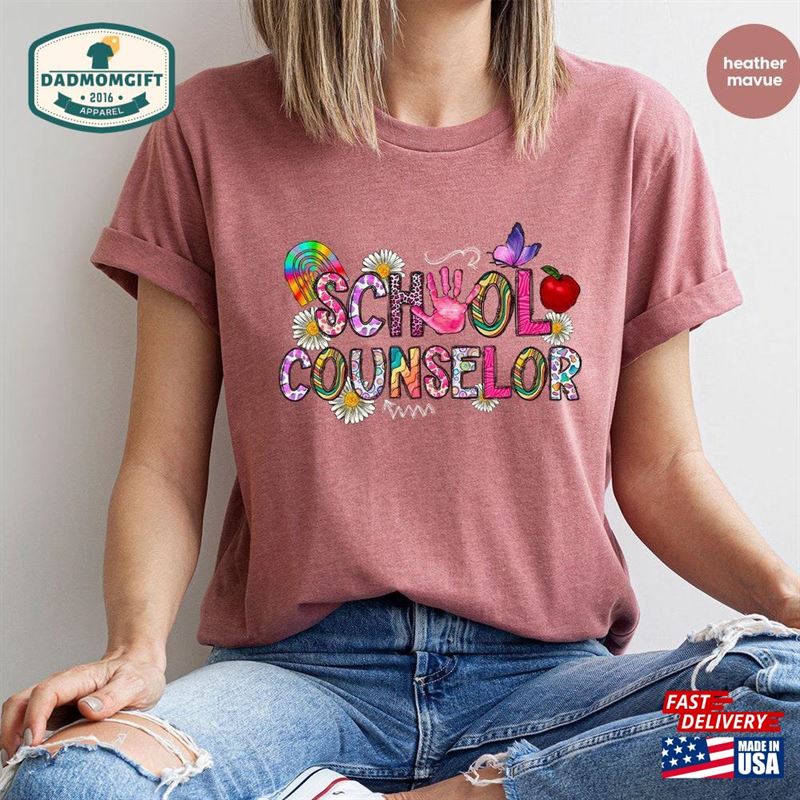 Cute School Counselor Shirt Gifts Therapy Graphic Tees Sweatshirt Hoodie