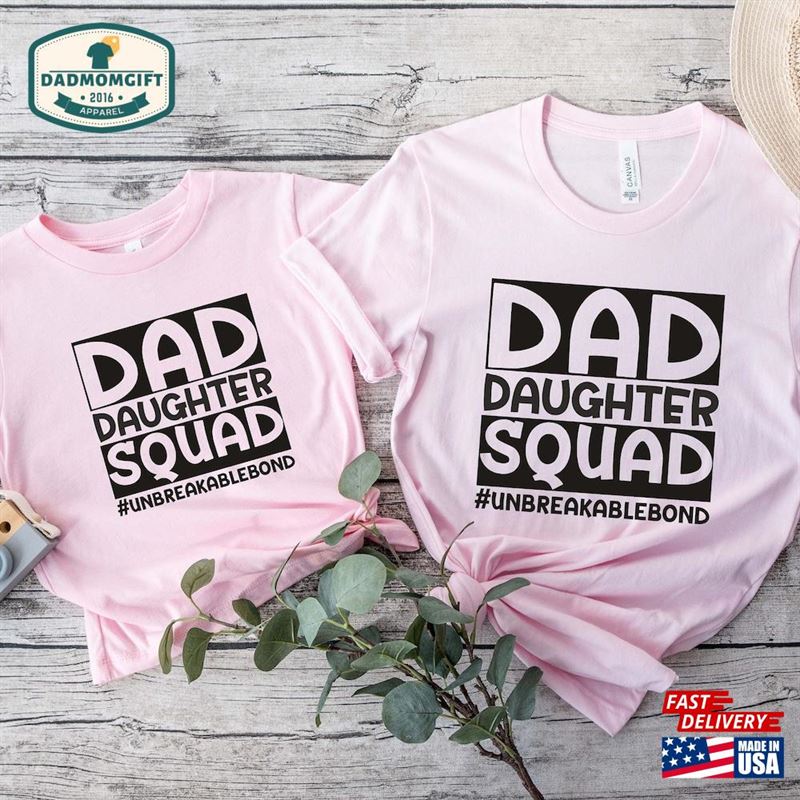 Dad Daughter Squad Shirt Fathers Day Crew Unisex Hoodie