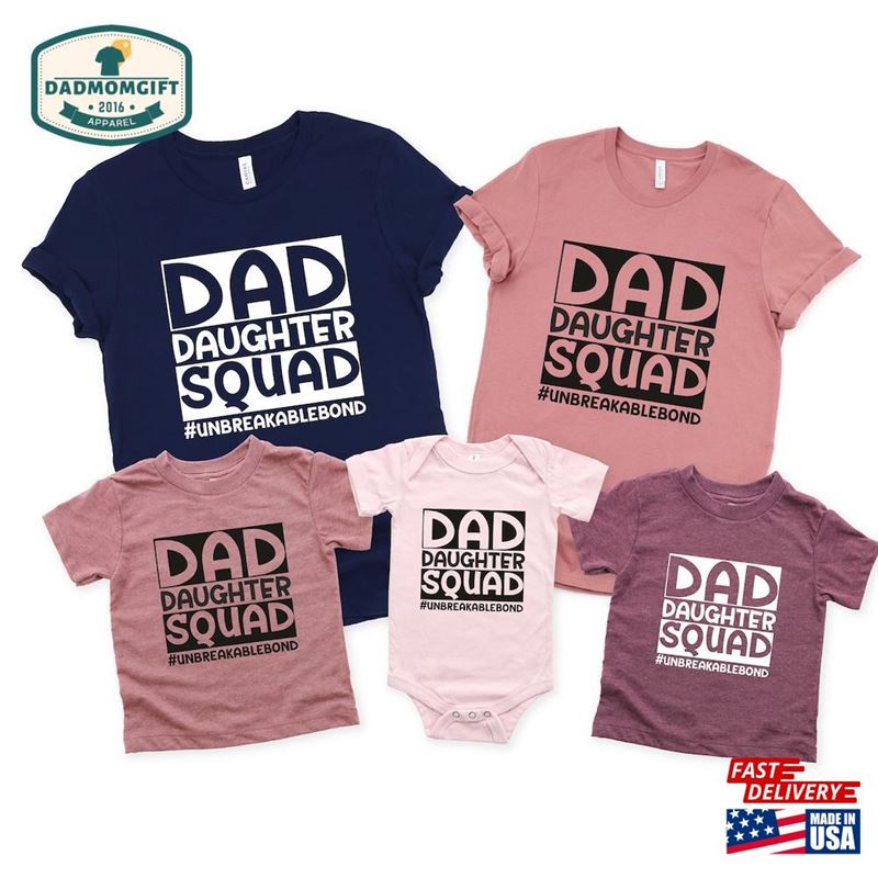 Dad Daughter Squad Shirt Fathers Day Crew Unisex Hoodie