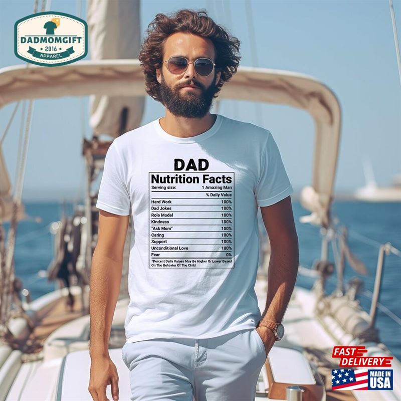 Dad Nutrition Facts Shirt Gift For Fathers Day Hoodie T-Shirt