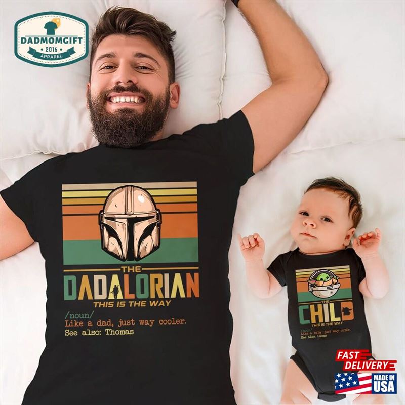 Dadalorian And Child Matching Shirt Custom Dad Sweatshirt Classic