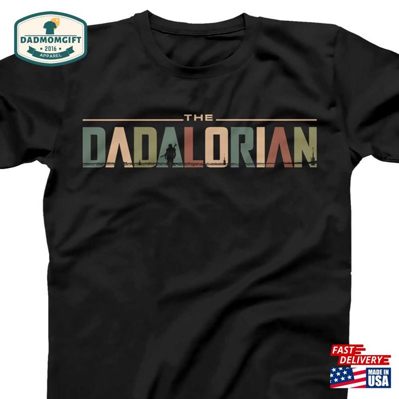 Dadalorian Father’s Day Dads T-Shirt Star Wars Inspired Tee Perfect Classic