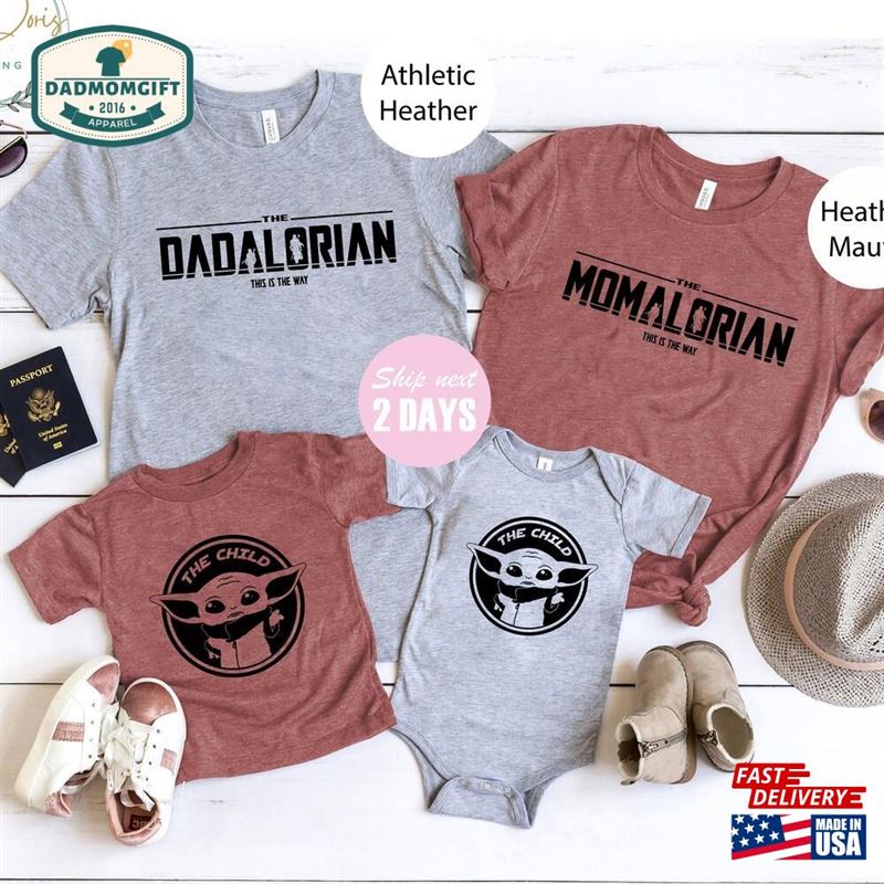 Dadalorian Shirt Momalorian The Child T-Shirt Unisex