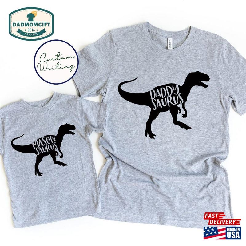 Daddy And Son Daughter T Rex T-Shirt Sweatshirt Unisex