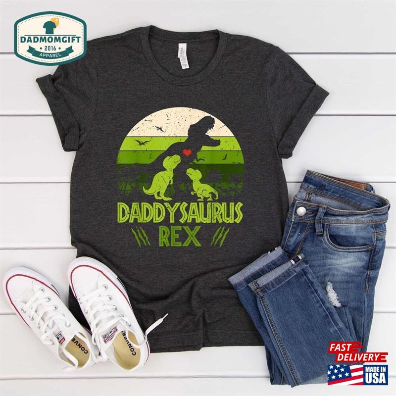 Daddysaurus T-Shirt Fathers Day Gifts Daddy Saurus Shirt Unisex