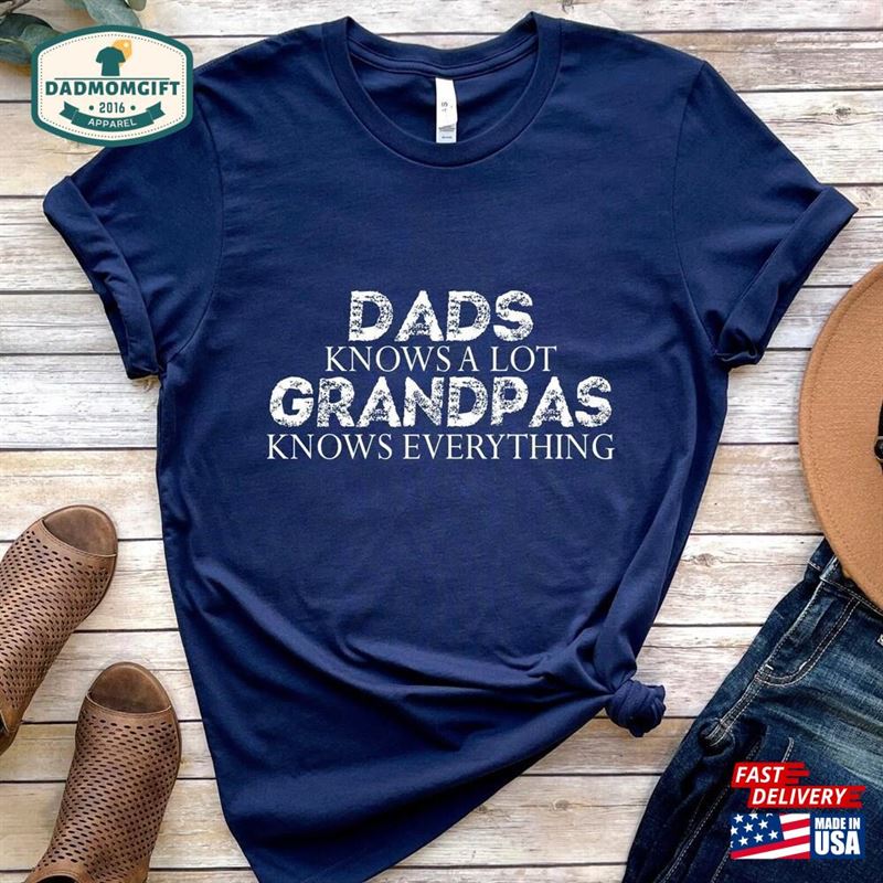 Dads Know A Lot Grandpas Everything Funny Shirt Men Grandpa Gift Unisex Sweatshirt