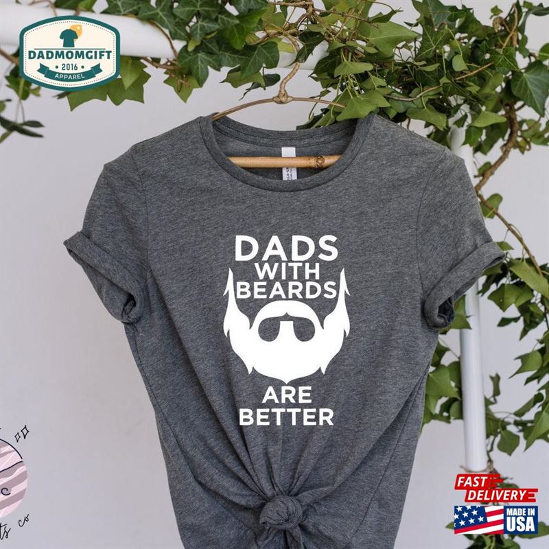 Dads With Beard Shirt Gamer Dad Life Father’s Day Gift Tee Custom Classic T-Shirt