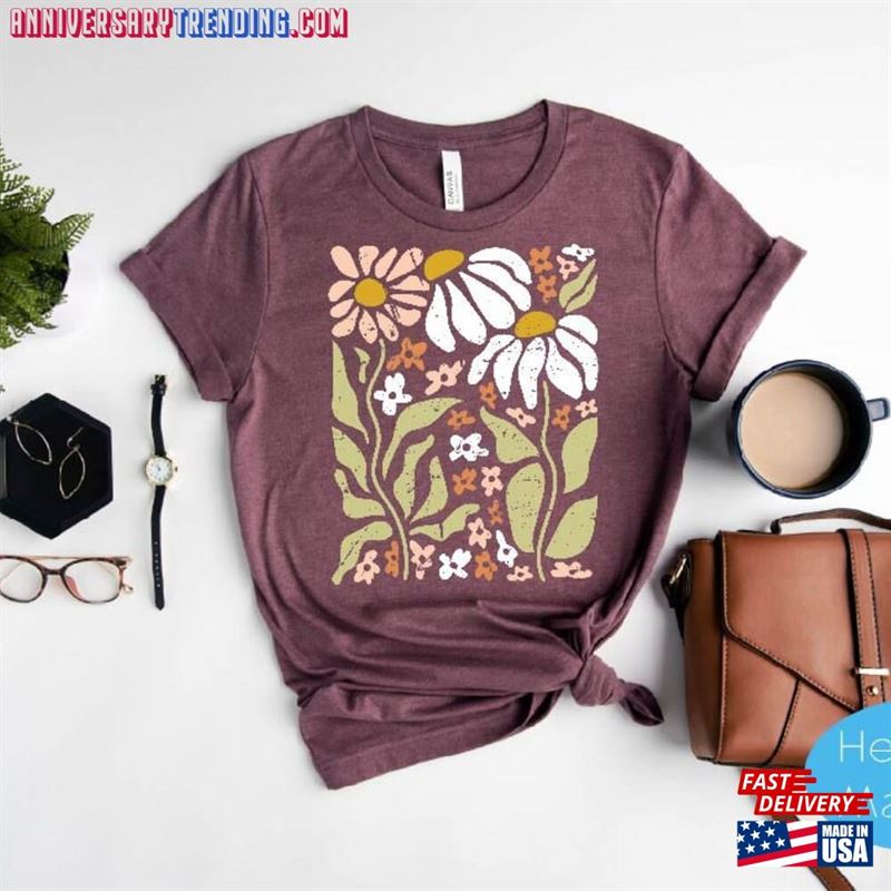 Daisy T-Shirt Wild Flowers Shirt Floral Sweatshirt Unisex – Bipubunny Store