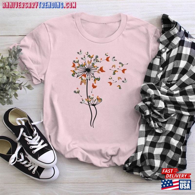 Dandelion Chicken Flower Farmer Embrace Your Love Of Nature With This Floral Tree T-Shirt Funny Shirt Unisex – Bipubunny Store