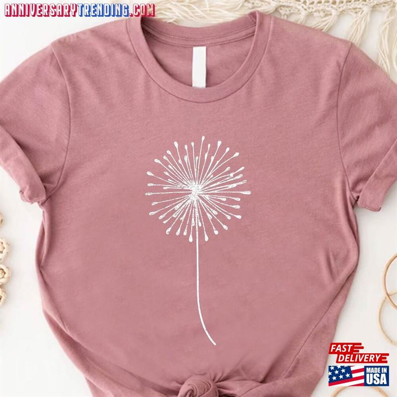 Dandelion T-Shirt Wildflower Shirt Womens Summer Clothing Hoodie Unisex – Bipubunny Store