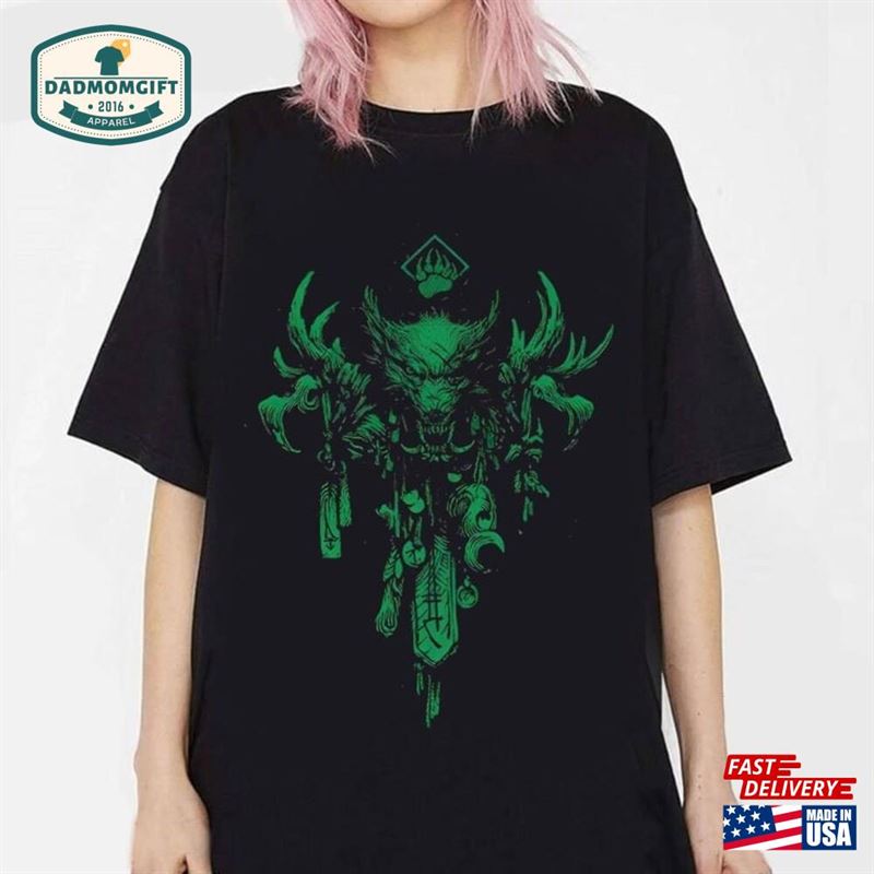 Diablo Iv Druid Black T-Shirt Video Game Tees World Of Warcraft Unisex Hoodie