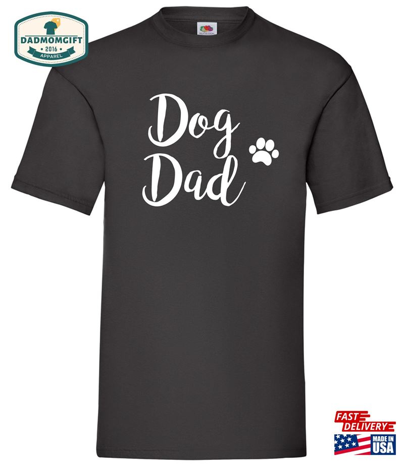 Dog Dad Men’s Black Funny T Hoodie Classic