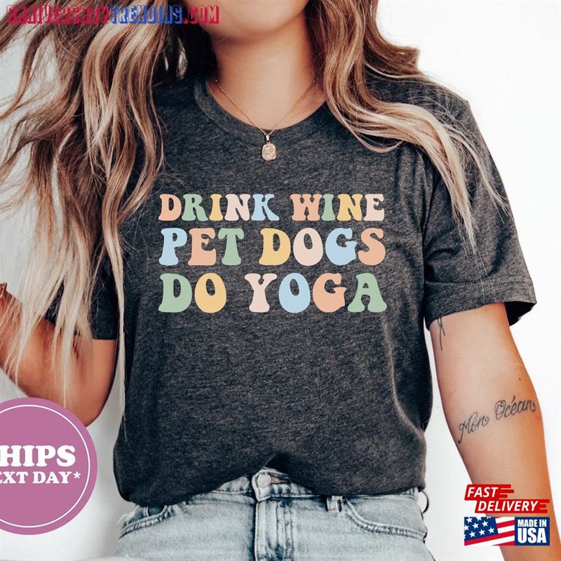 Drink Wine Pet Dogs T-Shirt Unisex – Bipubunny Store